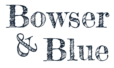 Bowser & Blue SVG logo dark on white